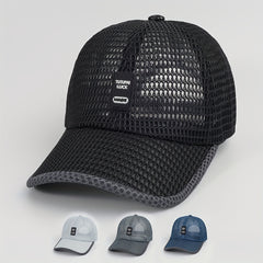 Mesh Hollow Out Baseball Cap Unisex Thin Breathable Quick Drying Sports Sun Hat