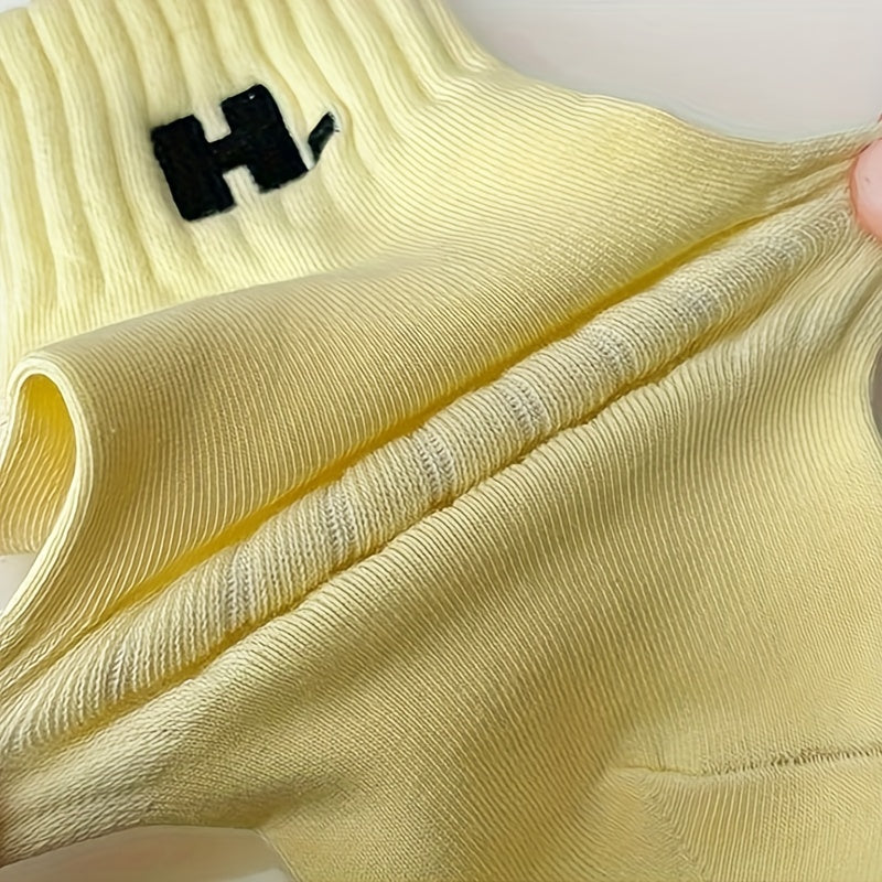 7 Pairs Letter Pattern Socks Women's Stockings