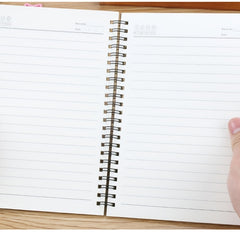 3pcs Retro Cowhide Coil Book A6 A5 B5 Notebook Notepad Plastic Binding