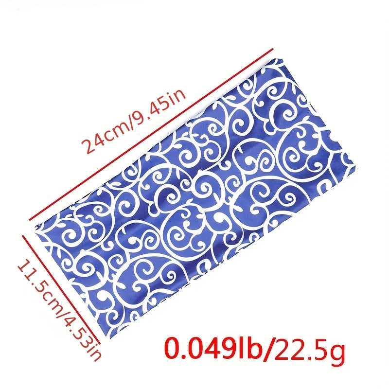 Wide Brim Sports Headband Print Stretch Sweat Absorbing Headband