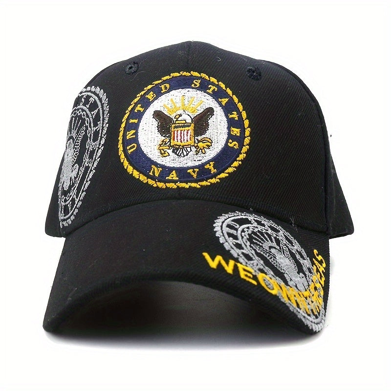 Three Logos Embroidery Baseball Cap Unisex Sports Hat
