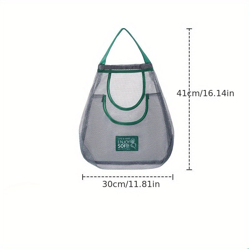 Hanging Mesh Bag for Kitchen Storage of Vegetables and Fruits