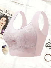 Lace Wireless Bra Seamless Wide Straps Intimates Women's Lingerie