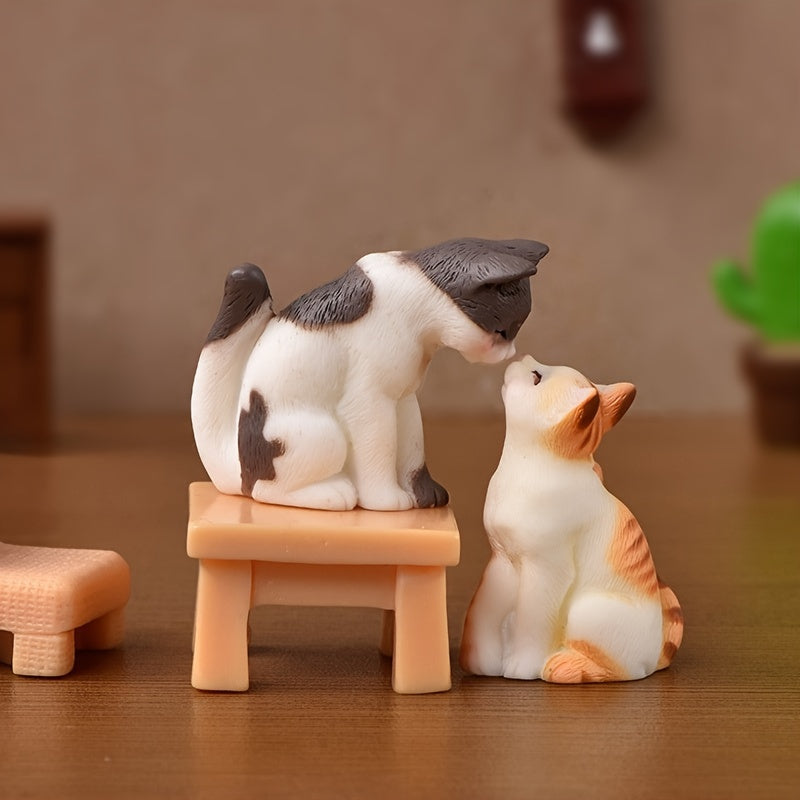 4pc Cartoon Cats Home Decorations Ornaments Funny Housewarming Gift