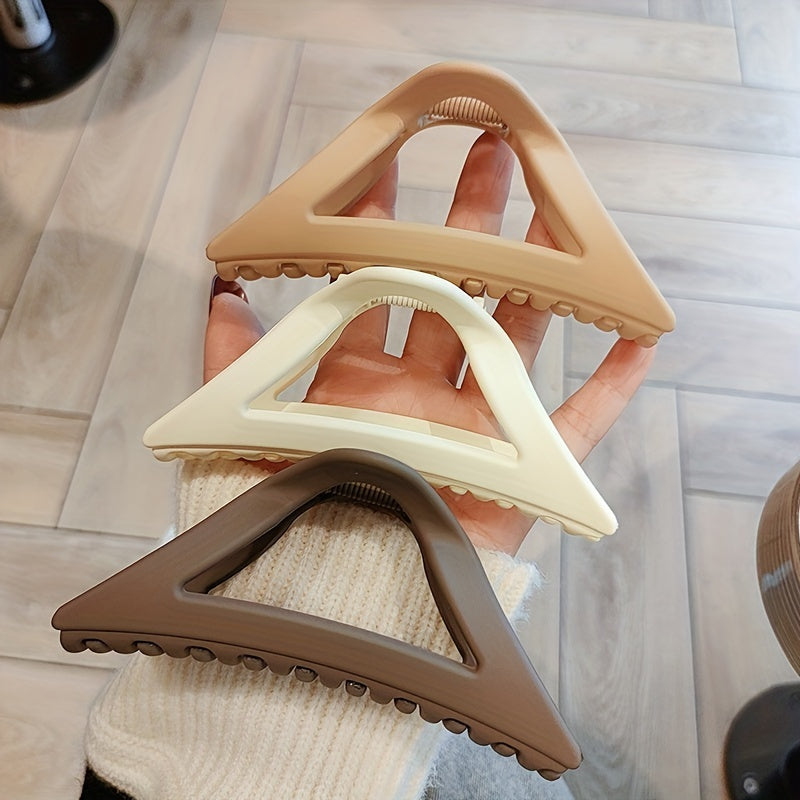 Matte Triangle Hair Claw Large Shark Claw Ponytail Holder Hair Accessories