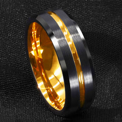 8mm Stainless Steel Brushed Ring