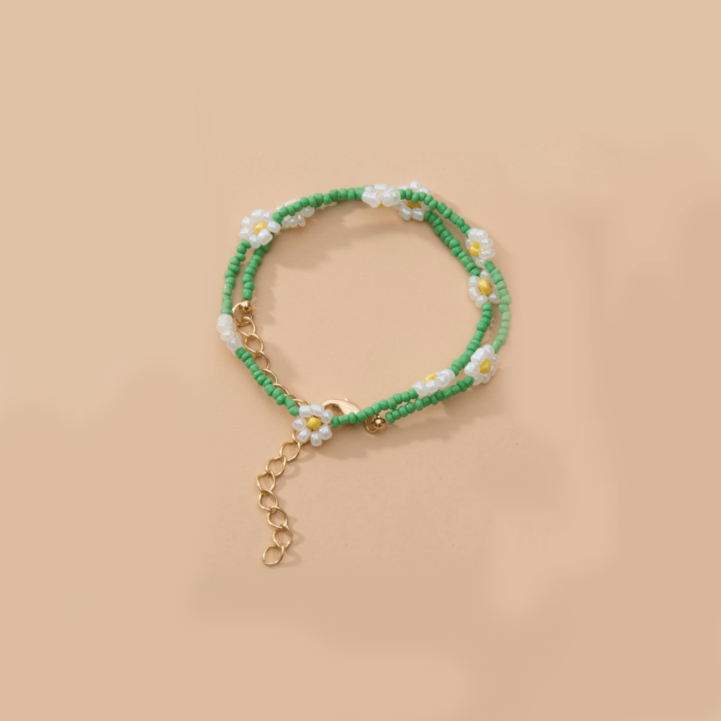 10 Small Flowers Beaded Necklace for Girls
