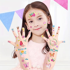 10pcs Unicorn Mermaid Dinosaur Temporary Tattoo Sticker