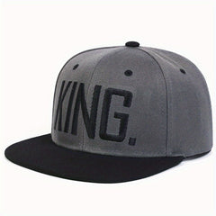 KING Embroidered Snapback Hat Hip Hop Block Unisex Baseball Cap