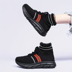 Women's Mesh Winter Sports Sneakers Lightweight Plush Thermal Running Shoes