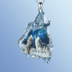 Creative Wolf Head Pendant Necklace Men Jewelry