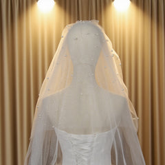 Classic Pearl Bridal Veil Vintage Style Hand Wash Wedding Accessory for Brides