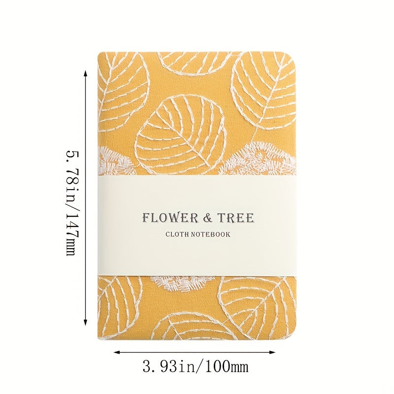 Embroidery Linen Cloth Journal Book Diary Thick Student Office