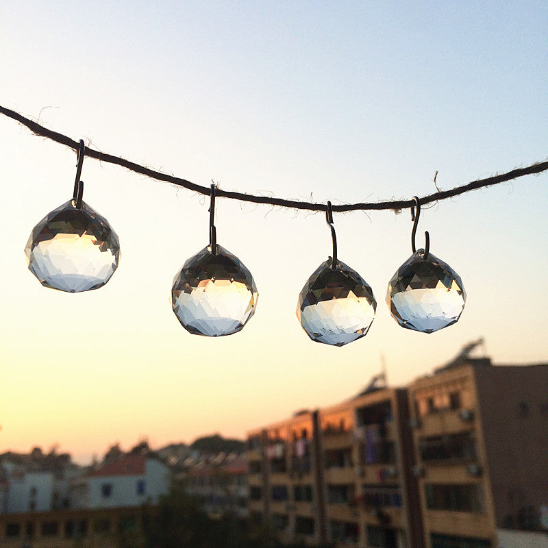 2pcs 20mm Clear Crystal Chandelier Prism Suncatcher Hanging Pendant