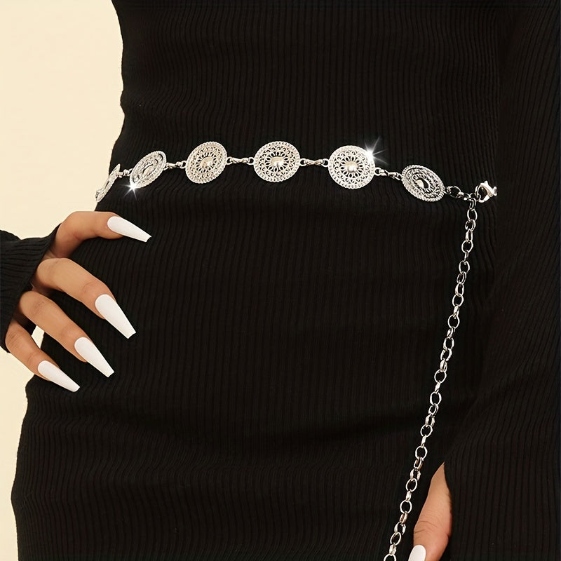 Boho Hollow Out Waist Chain Decorative Belly Chain Dress Girdle