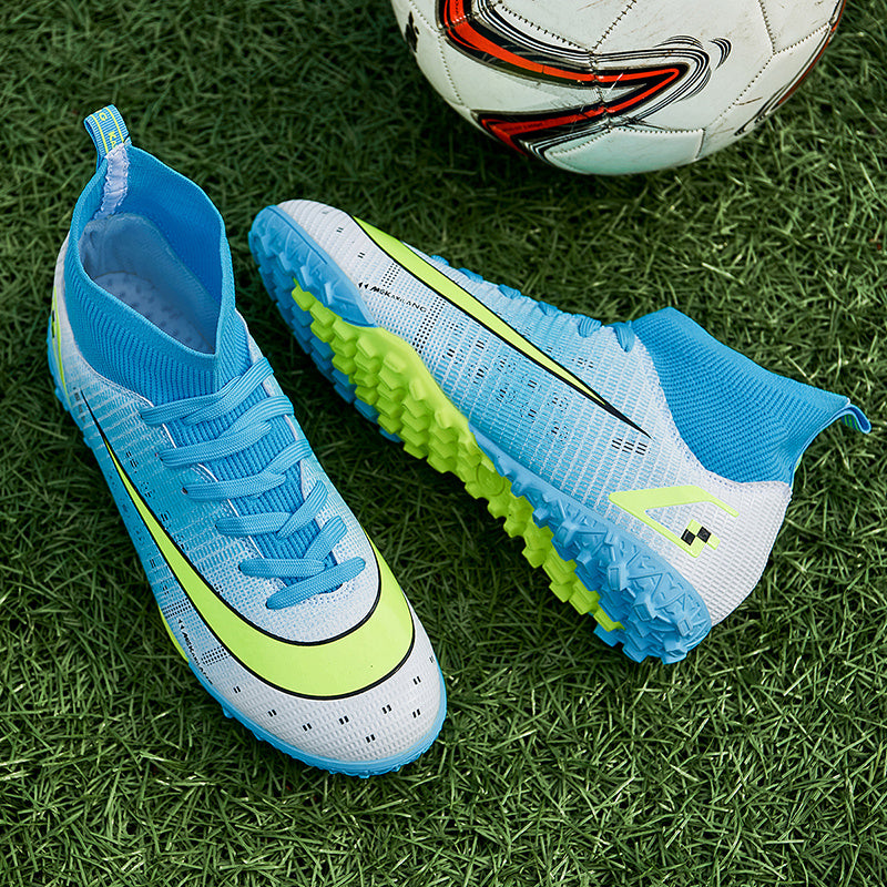 Men's High Top TF Cleats Lightweight Sport Shoes for Soccer Running