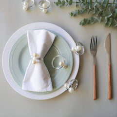 6pcs Delicate Napkin Rings for Wedding Banquet Table Decoration