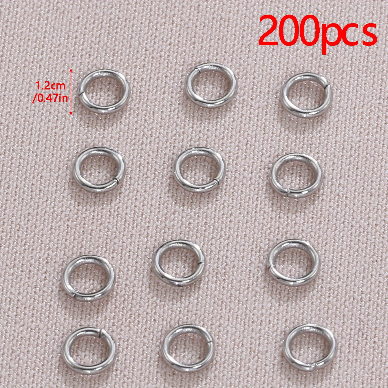200pcs Stainless Steel Jump Rings for Jewelry Making