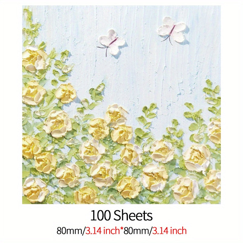 Floral Landscape Painting Art Notepad 100 Sheets