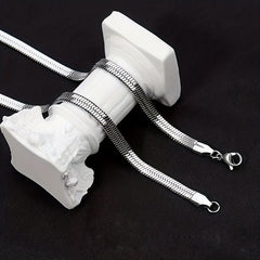 Titanium Steel Smooth Snake Necklace Hip Hop Chain Men's Accessories