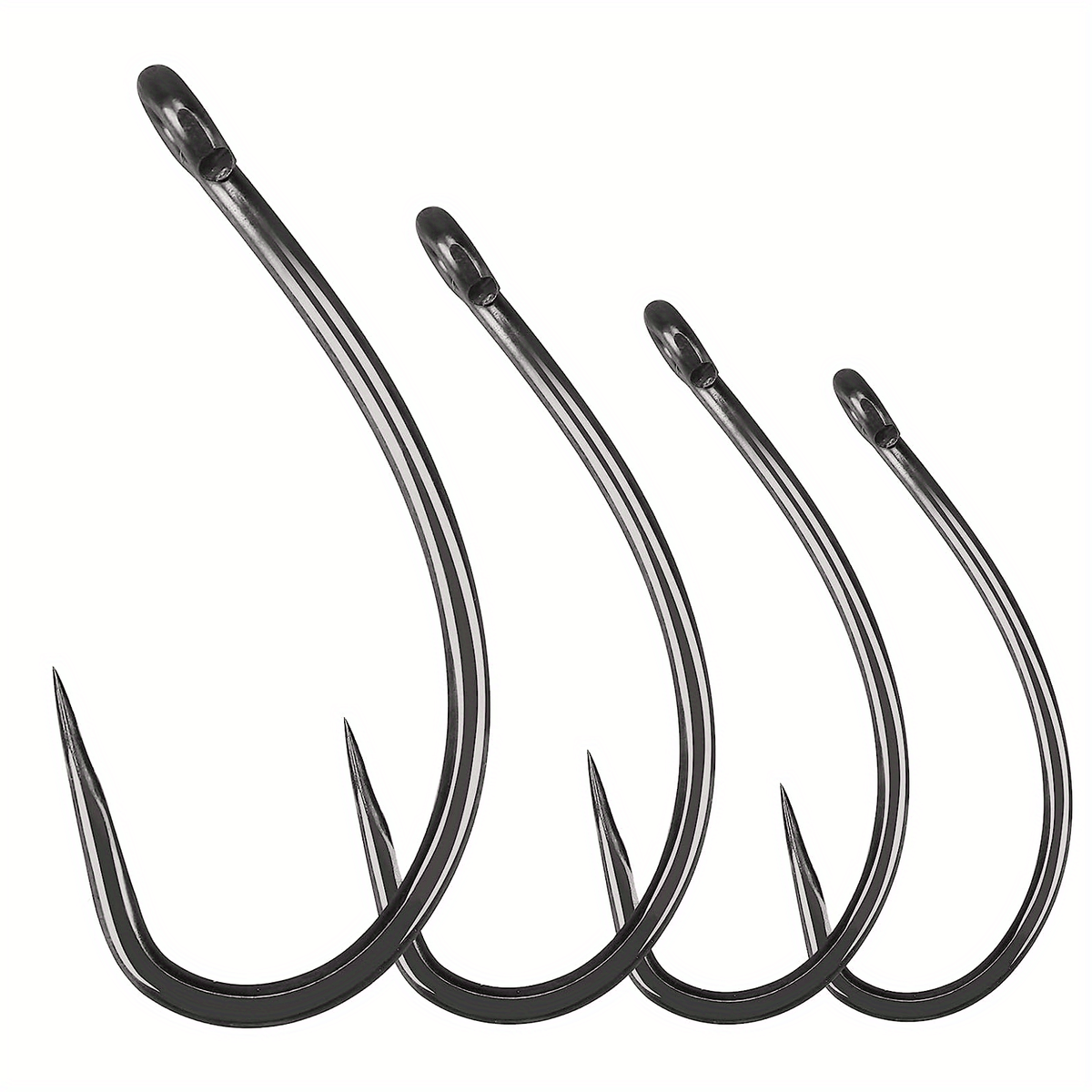 50 Rustproof Steel Fishing Rig Hooks Barbless Barb Fishing Tackle