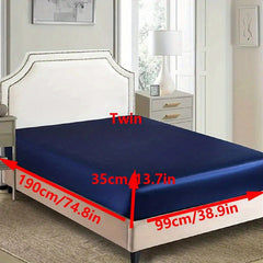 Luxuriously Soft Satin Fitted Sheet for Bedroom & Guest Room