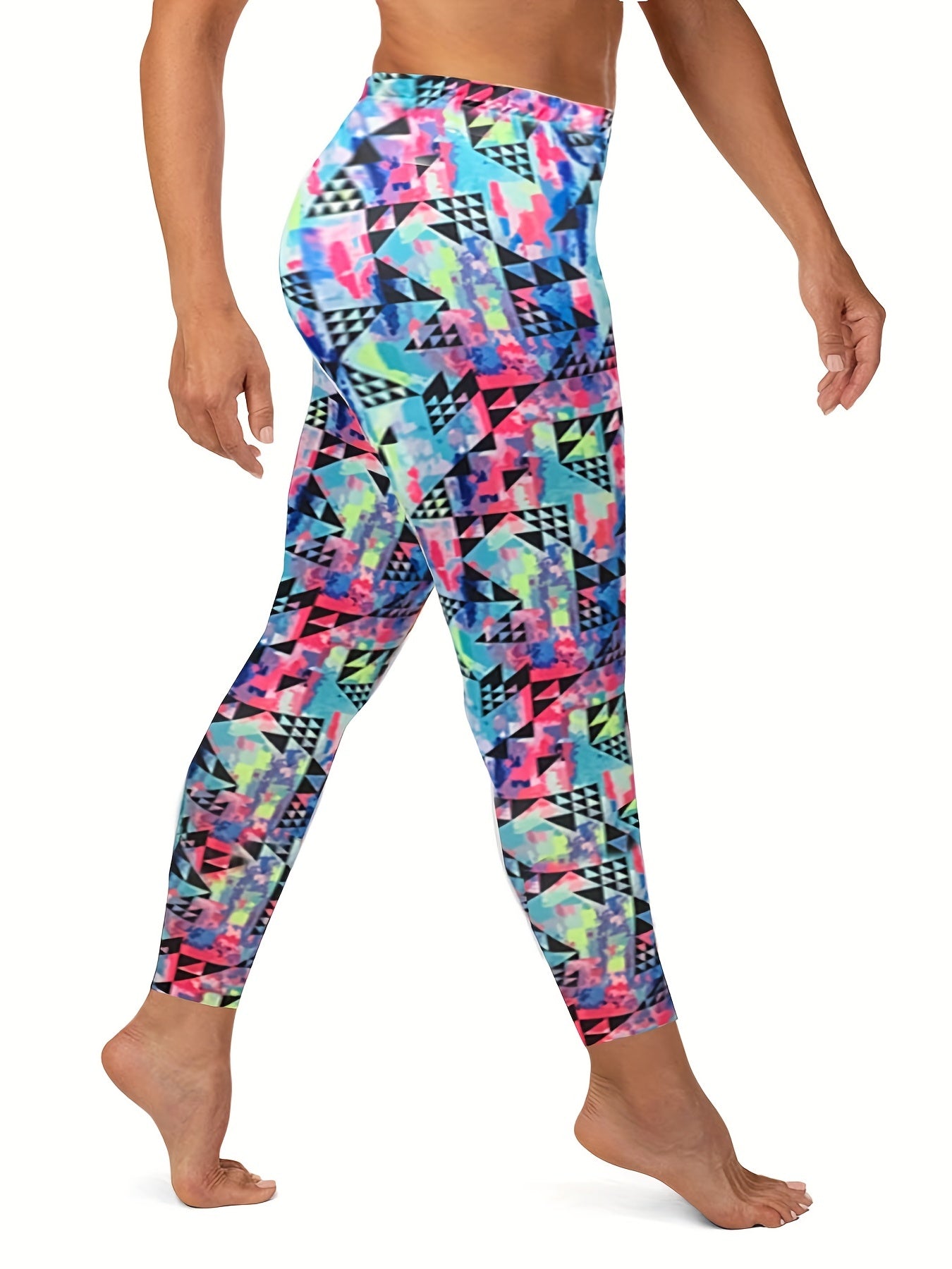  Geometric Print Sporty Leggings