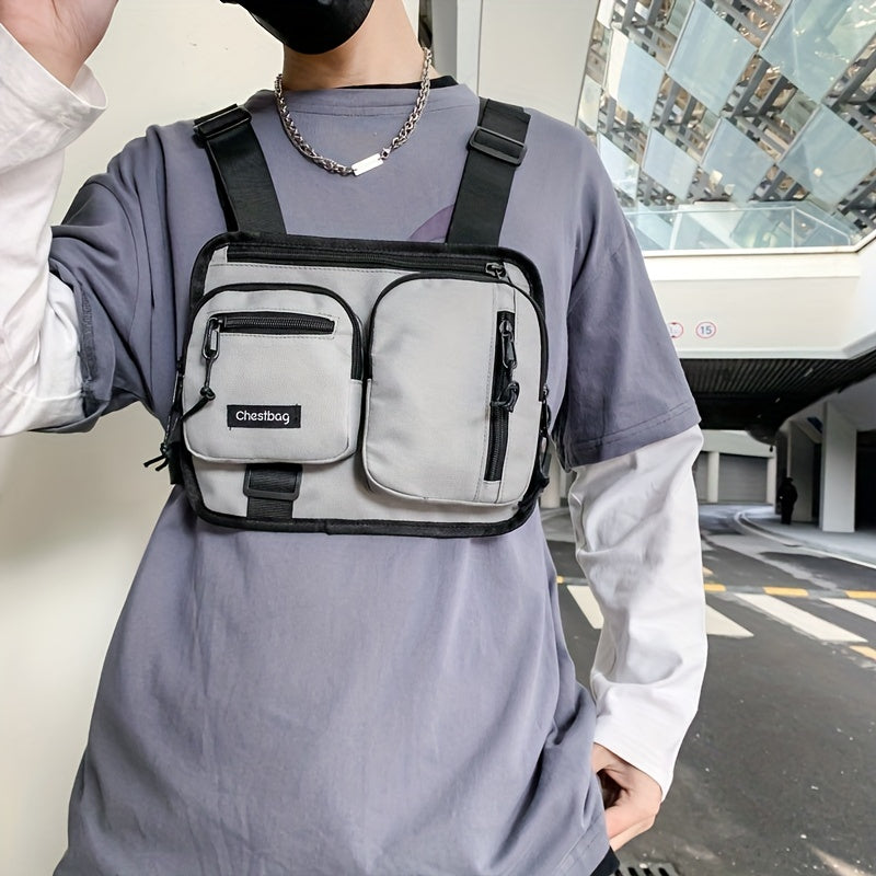 Men's Outdoor Waistcoat Chest Bag Sports Fitness Mobile Phone Bag