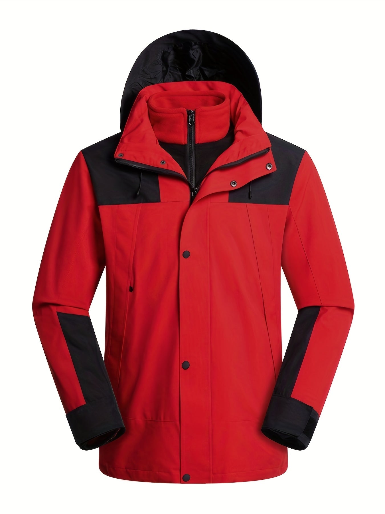 Women's 3-in-1 Outdoor Sports Jacket Waterproof Windproof Hooded