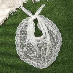 Lace Mesh Hair Scarf for Brides at Weddings