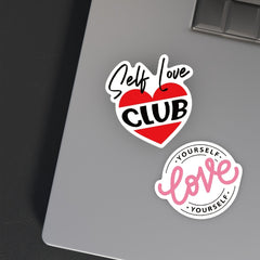 50 Self Love Cartoon Stickers Waterproof for Phone Laptop