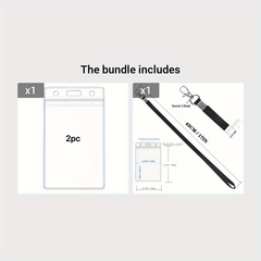 PVC Waterproof Chest Card Sleeve ID Card With Lanyard