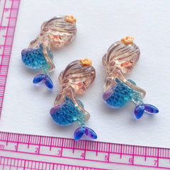 Mermaid Sequin Resin Charms for DIY Hair Clips Phone Cases & More
