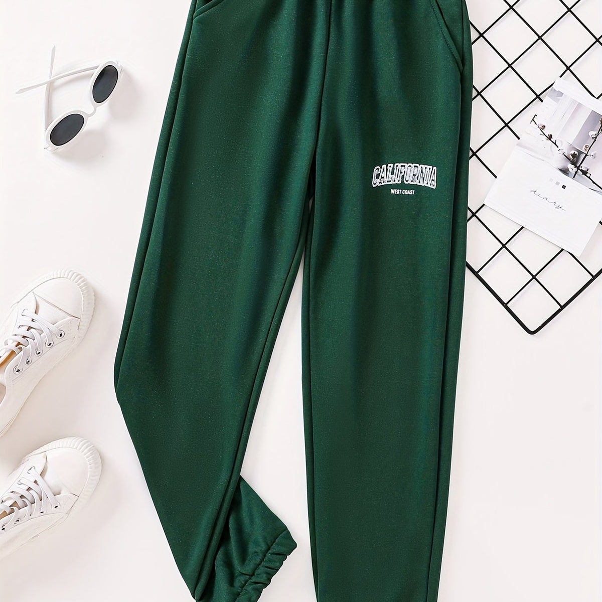 CALIFORNIA Boys Letter Print Active Sweatpants Jogger Sports Pants
