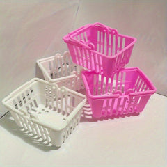 Set of 4 Mini Shopping Basket Dollhouse Accessories for Dolls