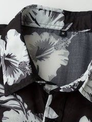 Men's Flower Print Casual Shirt Short Sleeve