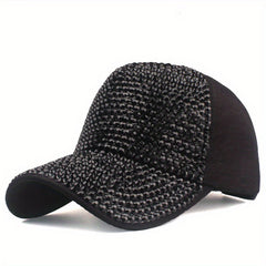 Rhinestone Decor Unisex Baseball Cap with Sun Protection