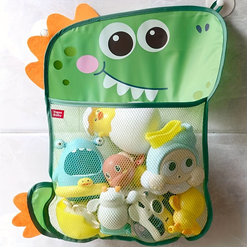 Waterproof Cartoon Baby Bath Storage Net Bag with Suction Cup