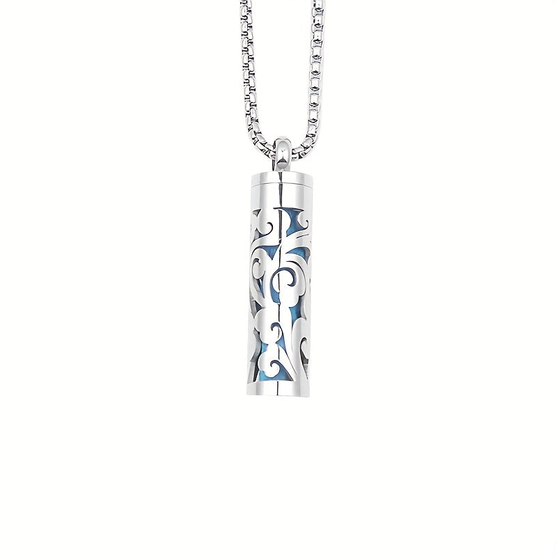 Aromatherapy Diffuser Necklace Stainless Steel Box Style