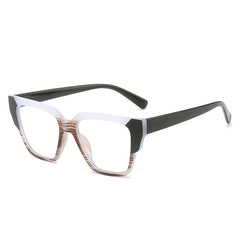 Tortoiseshell Square Clear Lens Computer Glasses for Men Women