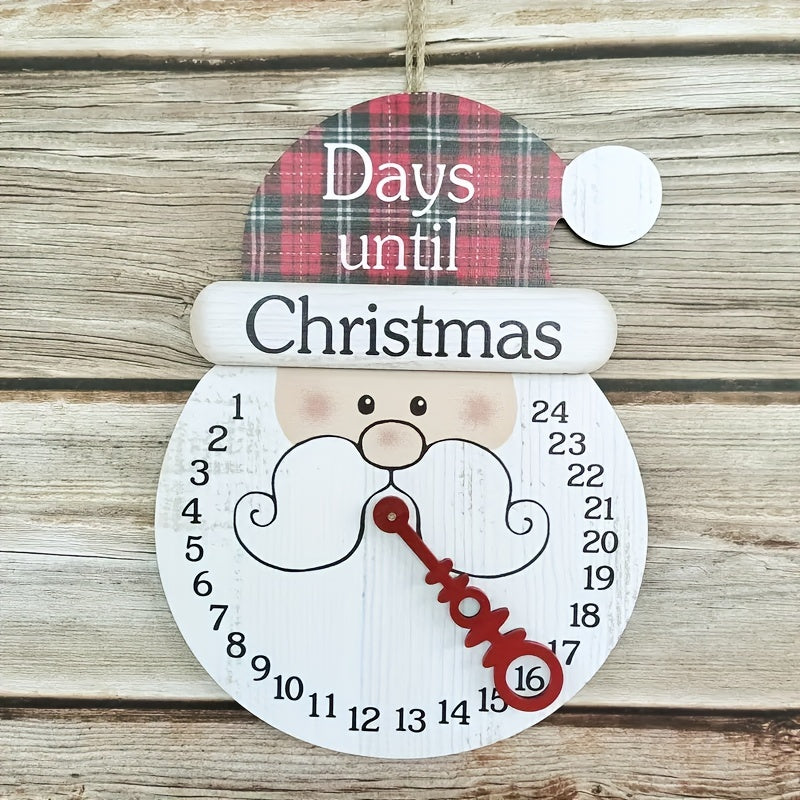Christmas Santa Claus Wooden Pendant Home Window Decoration
