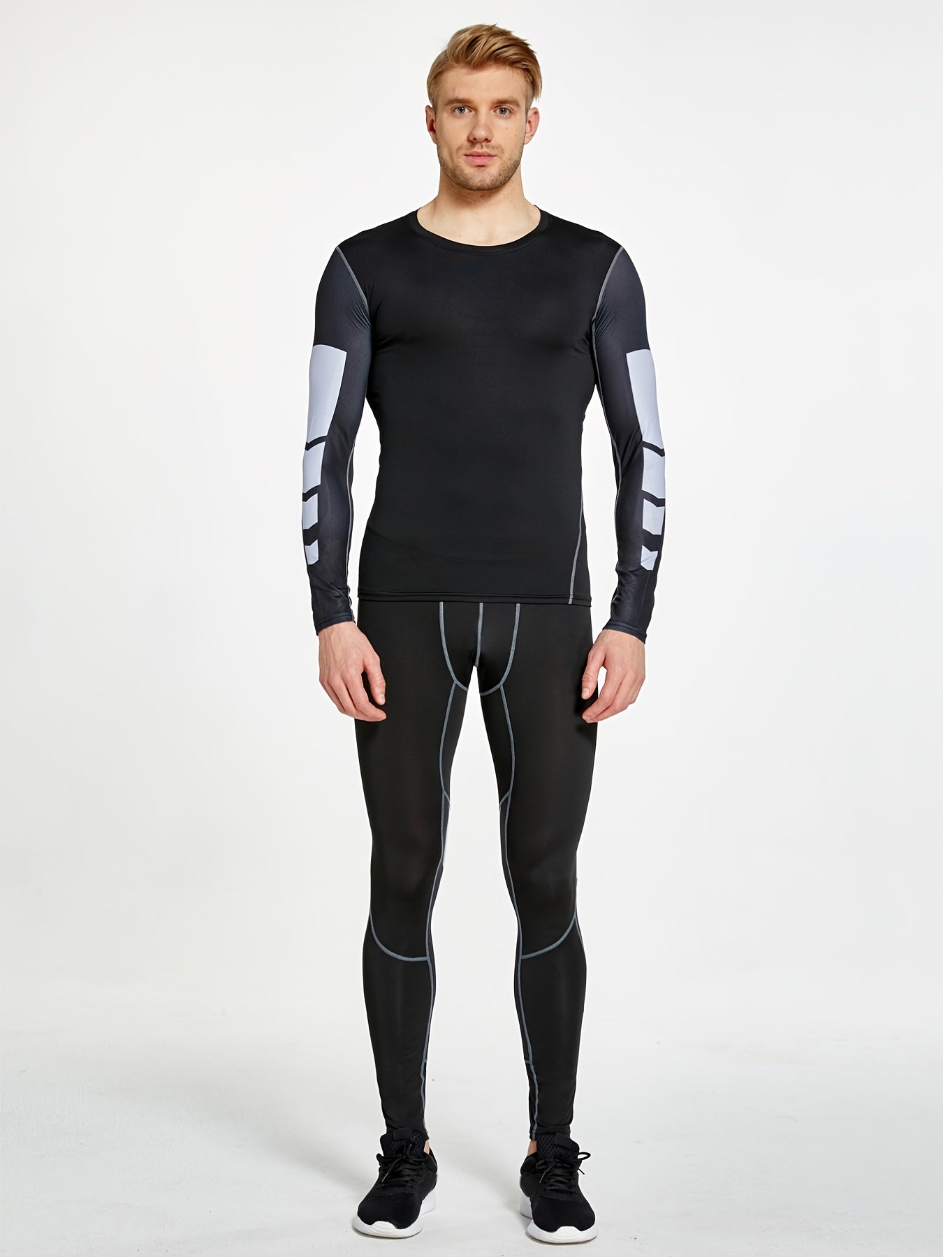 Compression Training Suit Long Sleeve Shirt Pants