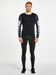 Compression Training Suit Long Sleeve Shirt Pants