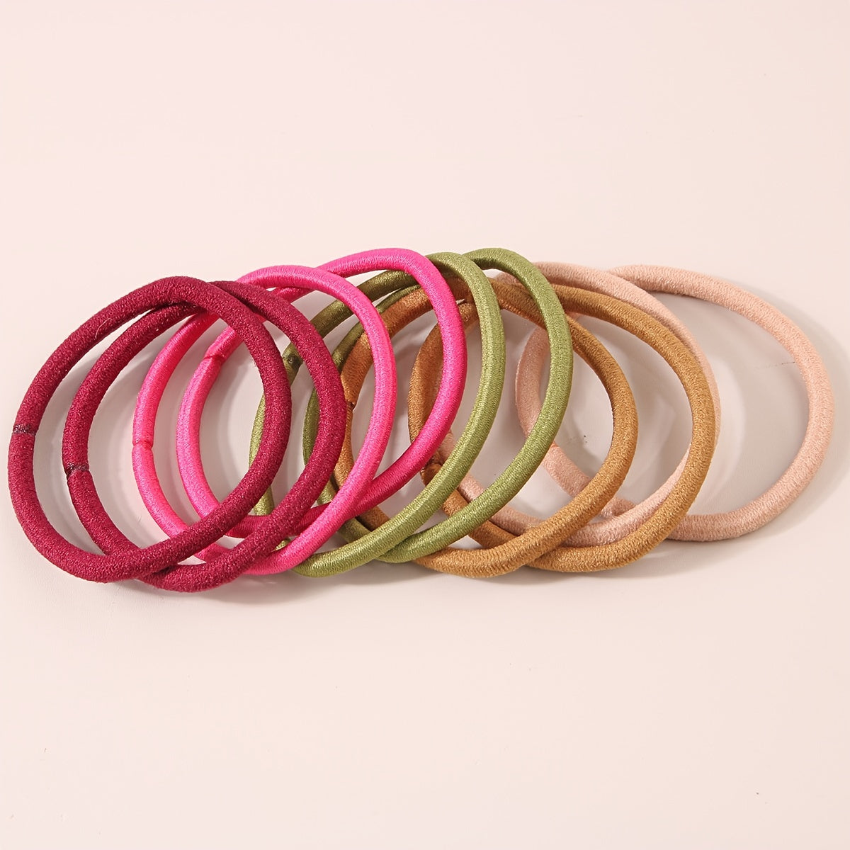 10pcs Girls Hair Tie Colorful Elastic Scrunchie Ponytail Holder