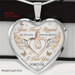 Peach Heart Necklace Your Love Will Not Stop Women Jewelry