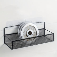 Wall-mounted Grid Storage Rack for Kitchen Supplies and Spices