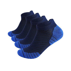 Breathable Men's Running Ankle Socks 4-Pack Moisture Wicking Comfort