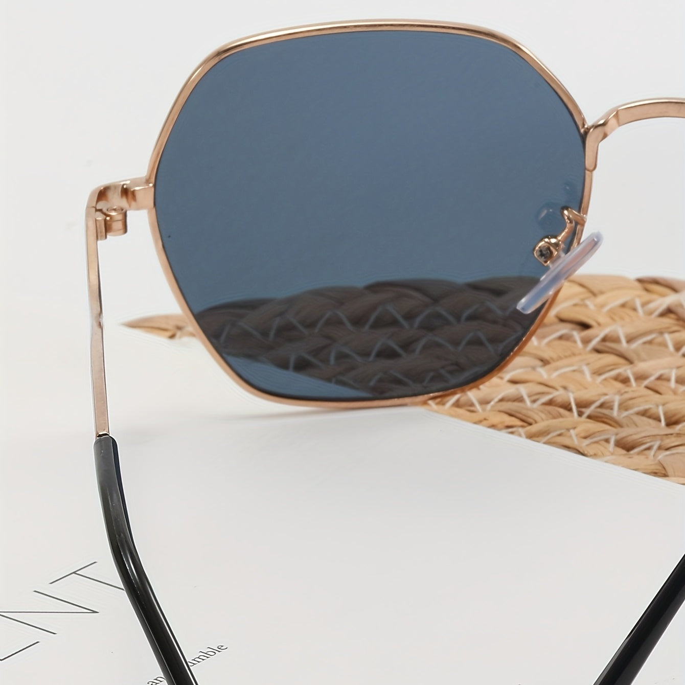 Geometric Metal Sunglasses Anti Glare UV400