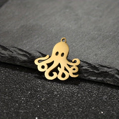 5PCS Stainless Steel Octopus Charms For DIY Jewelry Making