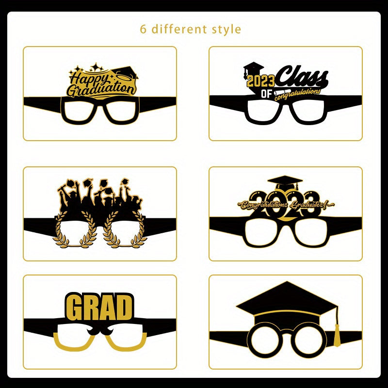 6pcs Graduation Students Glasses Graduation Party Decorations Photo Props
